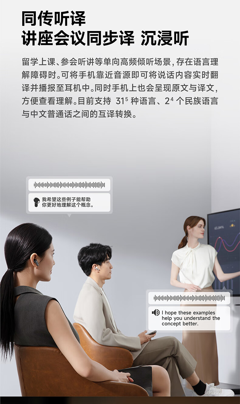 科大讯飞（iFLYTEK）录音降噪会议蓝牙耳机