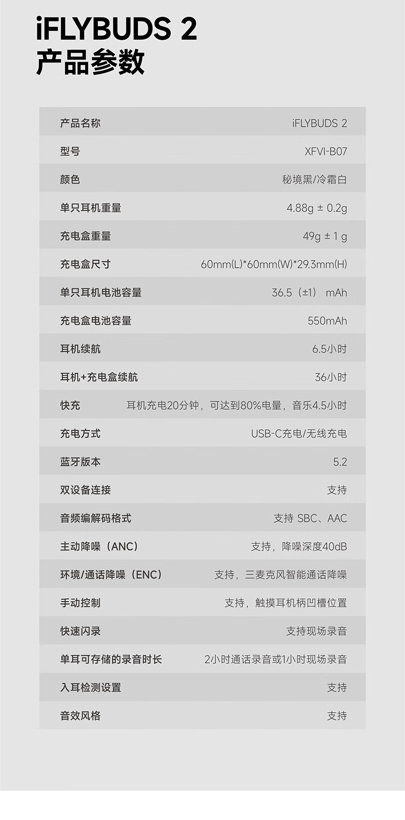 科大讯飞（iFLYTEK）录音降噪会议蓝牙耳机